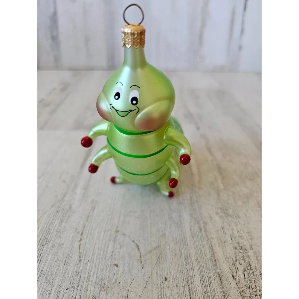 de carlini Caterpillar dillards trimmings italian glass ornament insect Xmas tre